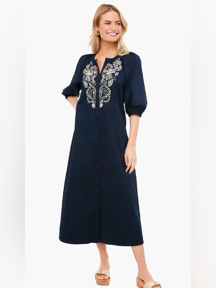 Tuckernuck Navy Etta Dress Size Extra Small Nwt